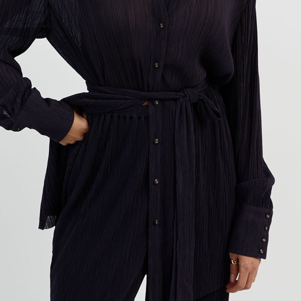 DISSH Navy Plisse Trousers